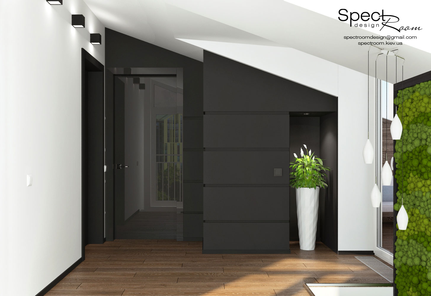 Дизайн квартири з мансардою в ЖК Комфорт Таун  - Spectroom